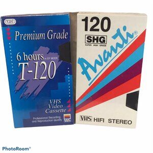 Two T-120 VHS Tapes Tozai And Avanti New